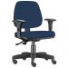 Kit 02 Cadeiras Giratória Job L02 Executiva Ergonômica Escritório Crepe Azul Marinho - Lyam Decor