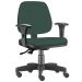 Kit 02 Cadeiras Giratória Job L02 Executiva Ergonômica Escritório Crepe Verde Musgo - Lyam Decor