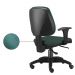 Kit 02 Cadeiras Giratória Job L02 Executiva Ergonômica Escritório Crepe Verde Musgo - Lyam Decor
