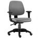 Kit 02 Cadeiras Giratória Job L02 Executiva Ergonomica Crepe Cinza - Lyam Decor