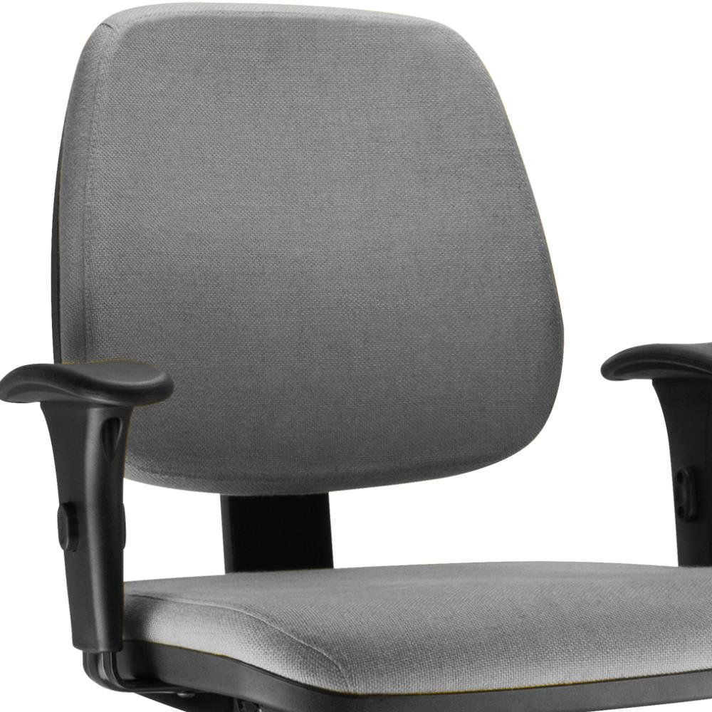 Kit 02 Cadeiras Giratória Job L02 Executiva Ergonomica Crepe Cinza - Lyam Decor