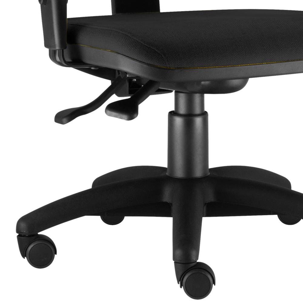Kit 02 Cadeiras Giratória Job L02 Executiva Ergonomica Crepe Preto - Lyam Decor