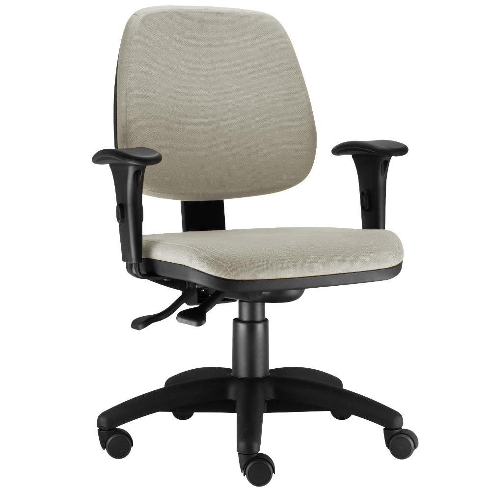 Kit 02 Cadeiras Giratória Job L02 Executiva Ergonomica Suede Bege - Lyam Decor