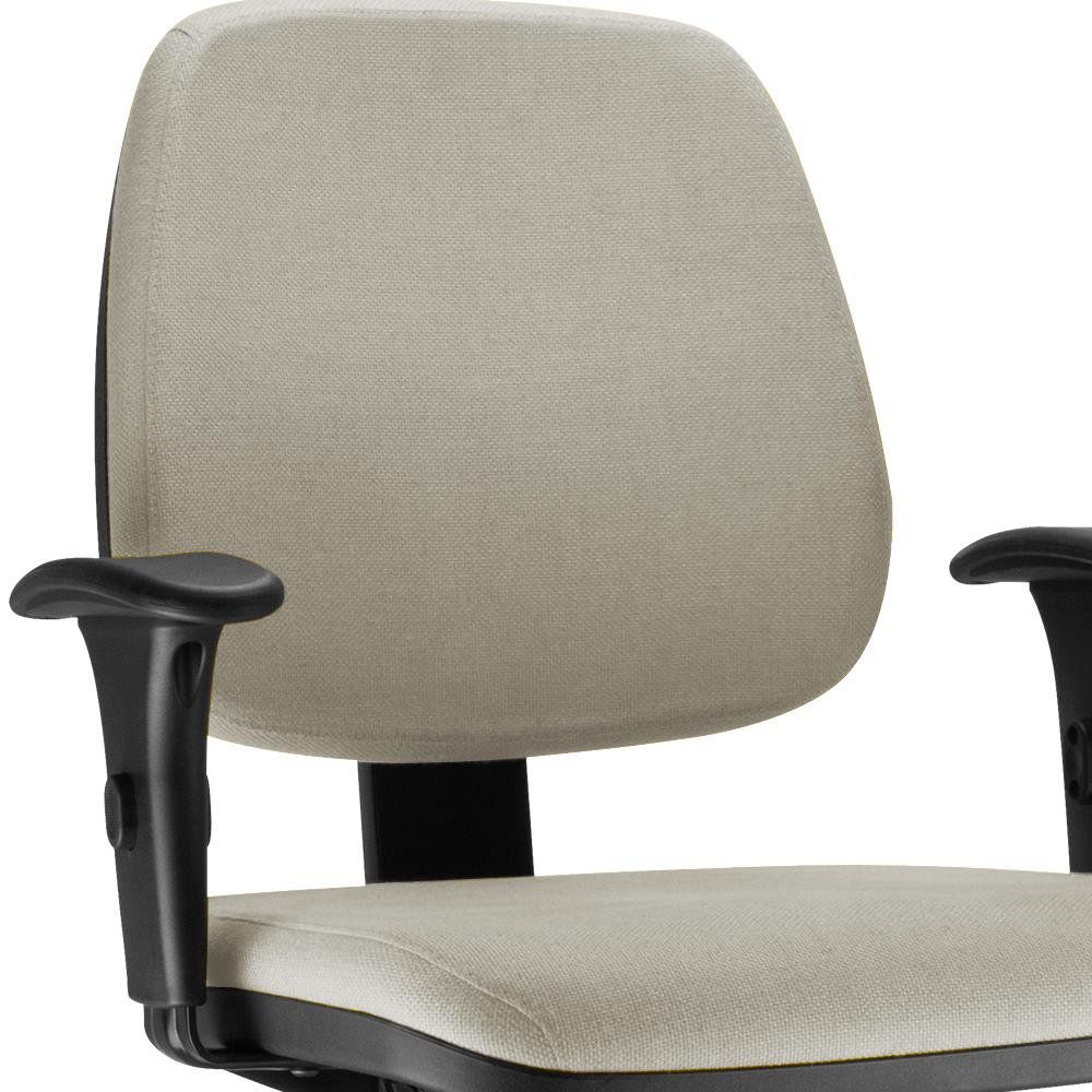 Kit 02 Cadeiras Giratória Job L02 Executiva Ergonomica Suede Bege - Lyam Decor