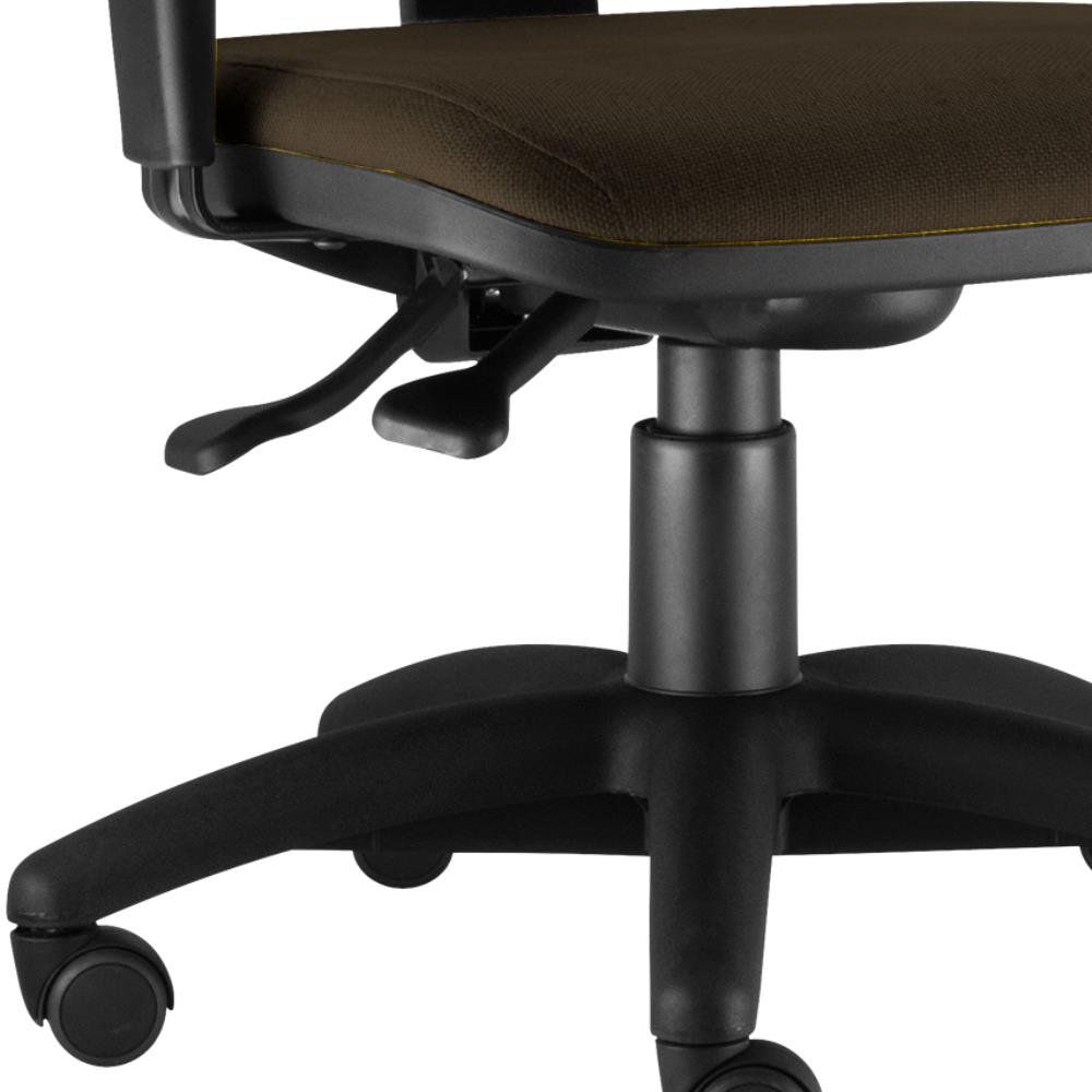 Kit 02 Cadeiras Giratória Job L02 Executiva Ergonomica Suede Marrom - Lyam Decor