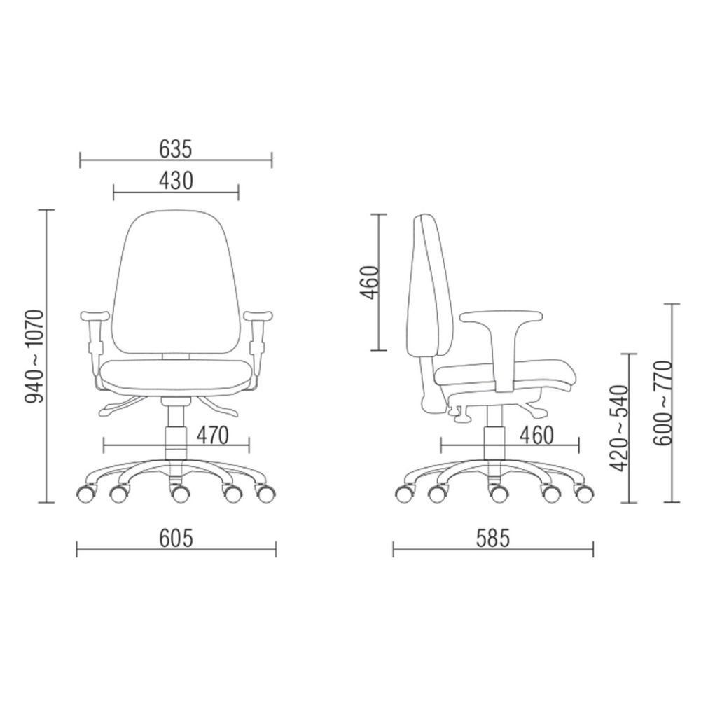 Kit 02 Cadeiras Giratória Sky L02 Diretor Executiva Crepe Preto - Lyam Decor