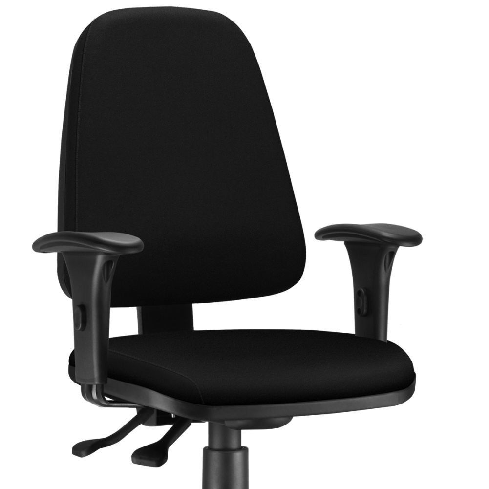 Kit 02 Cadeiras Giratória Sky L02 Diretor Executiva Crepe Preto - Lyam Decor
