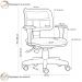 Kit 02 Cadeiras Giratória Zip L02 Executiva Ergonômica Escritório Linho Chumbo - Lyam Decor