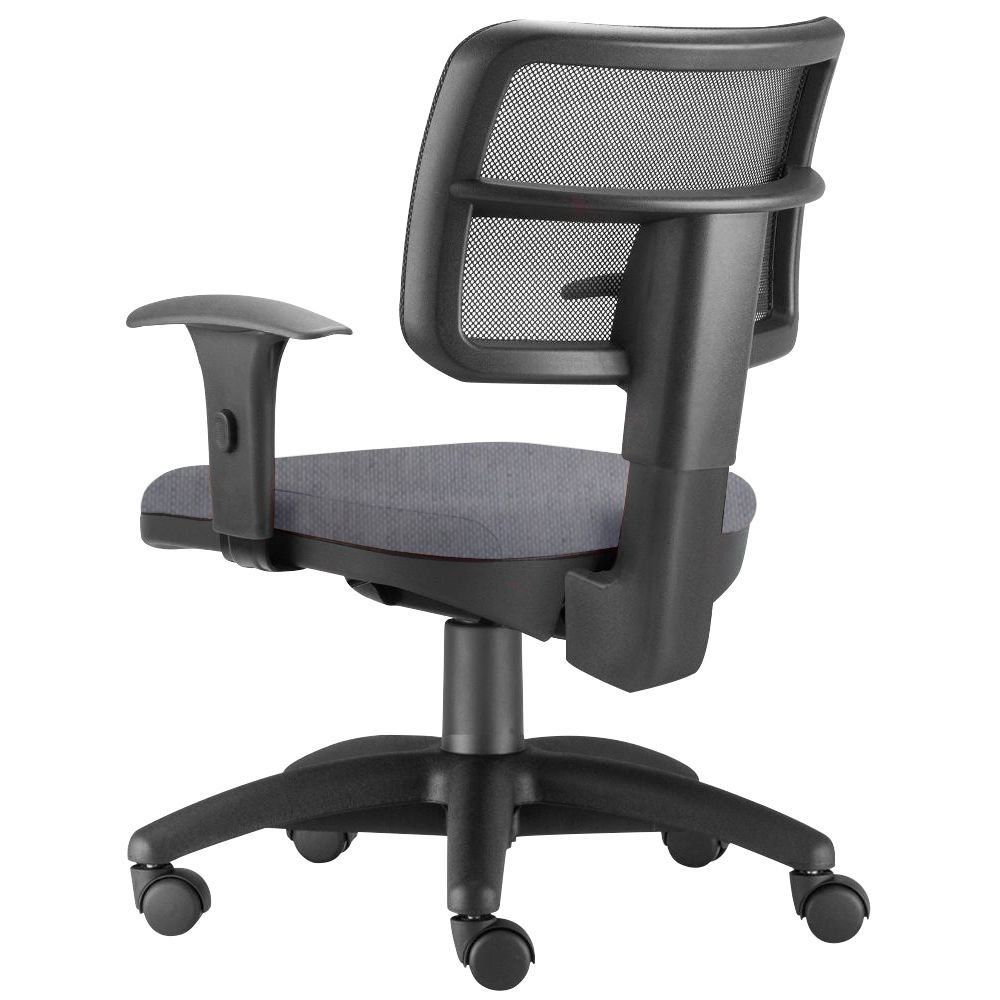 Kit 02 Cadeiras Giratória Zip L02 Executiva Ergonômica Escritório Linho Cinza - Lyam Decor