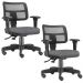 Kit 02 Cadeiras Giratória Zip L02 Executiva Ergonômica Escritório Linho Cinza Escuro - Lyam Decor