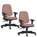 Kit 02 Cadeiras Giratórias Job L02 Diretor Executiva Suede Rosê - Lyam Decor