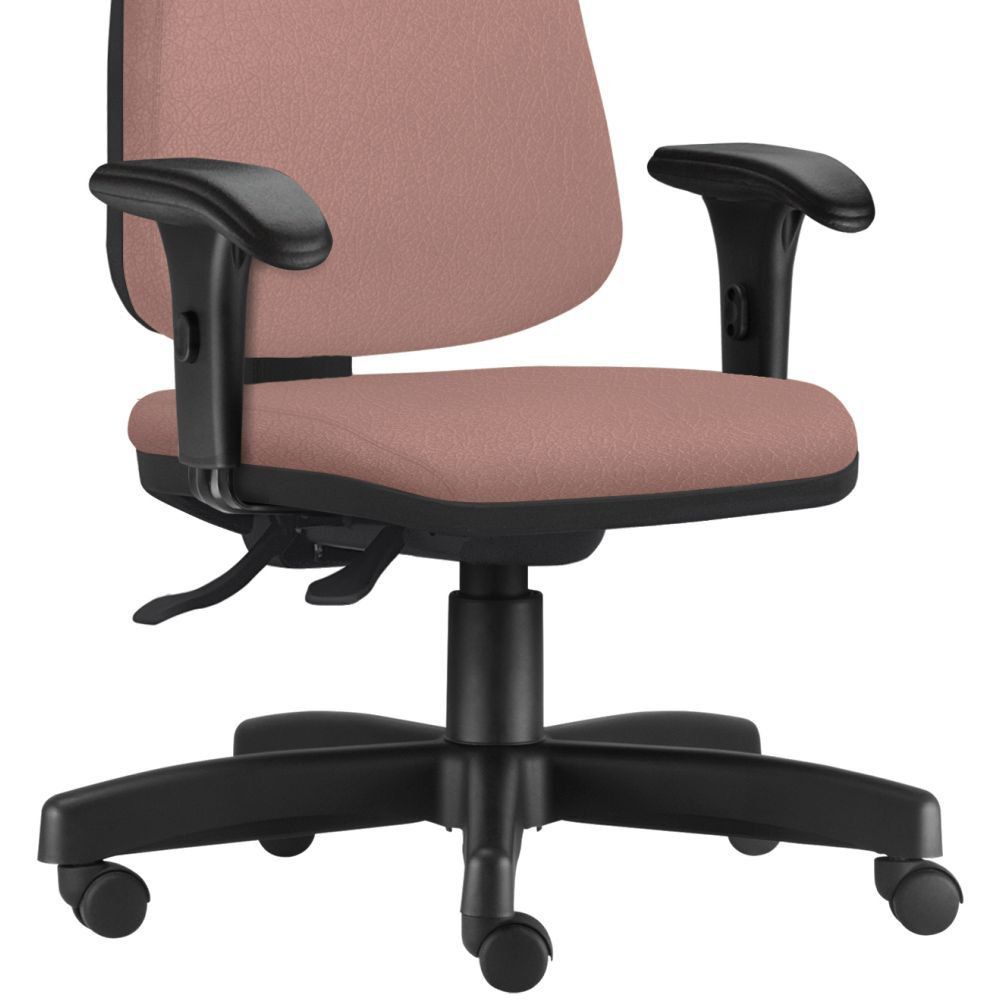Kit 02 Cadeiras Giratórias Job L02 Diretor Executiva Suede Rosê - Lyam Decor