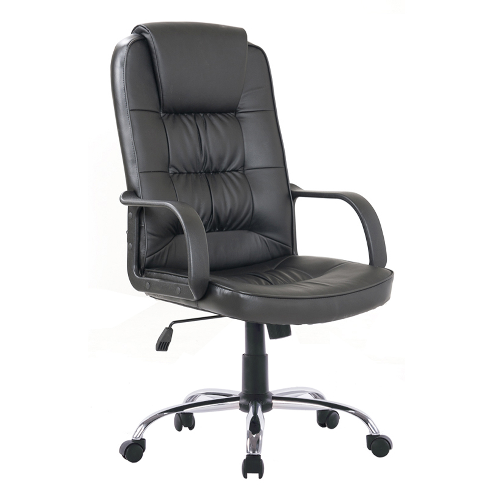 Kit 02 Cadeiras Giratórias Para Escritório Office Royal F03 Preto - Lyam Decor