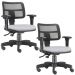 Kit 02 Cadeiras Giratórias Zip L02 Executiva Ergonômica Escritório Couro Sintético Branco - Lyam Decor