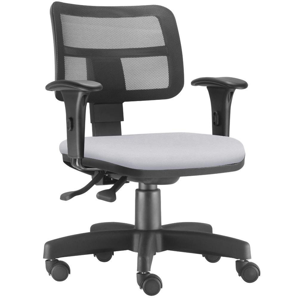 Kit 02 Cadeiras Giratórias Zip L02 Executiva Ergonômica Escritório Couro Sintético Branco - Lyam Decor