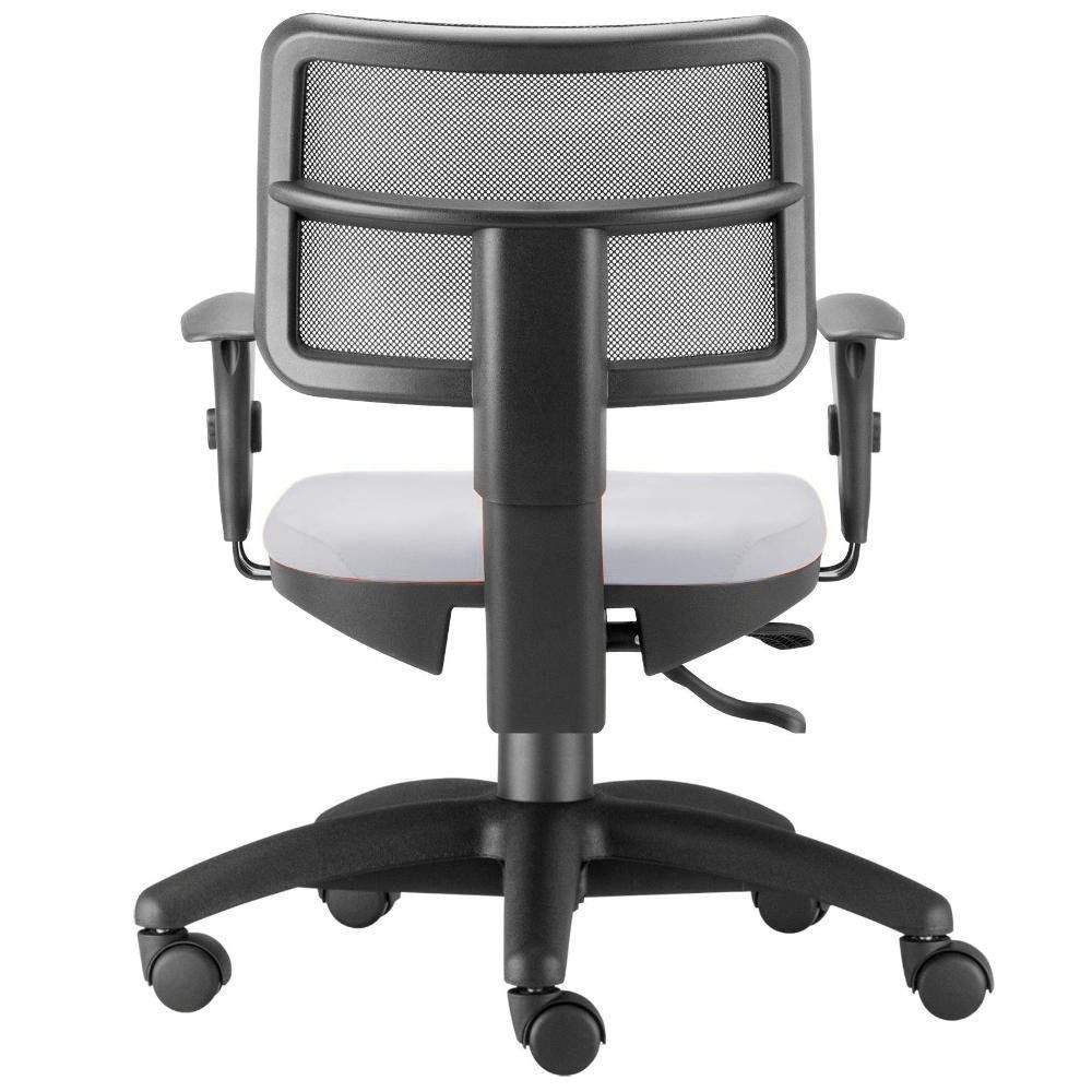 Kit 02 Cadeiras Giratórias Zip L02 Executiva Ergonômica Escritório Couro Sintético Branco - Lyam Decor