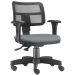 Kit 02 Cadeiras Giratórias Zip L02 Executiva Ergonômica Escritório Crepe Cinza - Lyam Decor