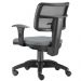 Kit 02 Cadeiras Giratórias Zip L02 Executiva Ergonômica Escritório Crepe Cinza - Lyam Decor
