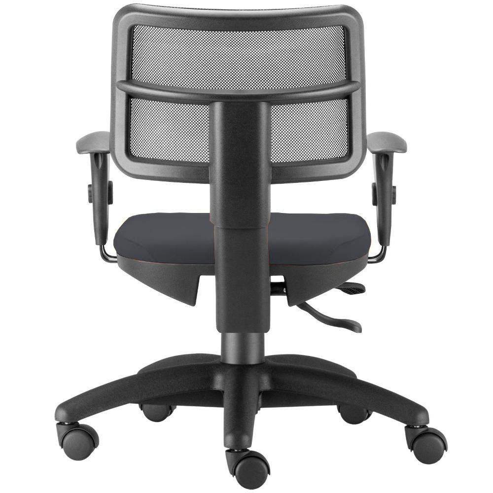 Kit 02 Cadeiras Giratórias Zip L02 Executiva Ergonômica Escritório Crepe Preto - Lyam Decor