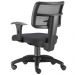 Kit 02 Cadeiras Giratórias Zip L02 Executiva Ergonômica Escritório Crepe Preto - Lyam Decor