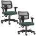 Kit 02 Cadeiras Giratórias Zip L02 Executiva Ergonômica Escritório Crepe Verde Musgo - Lyam Decor