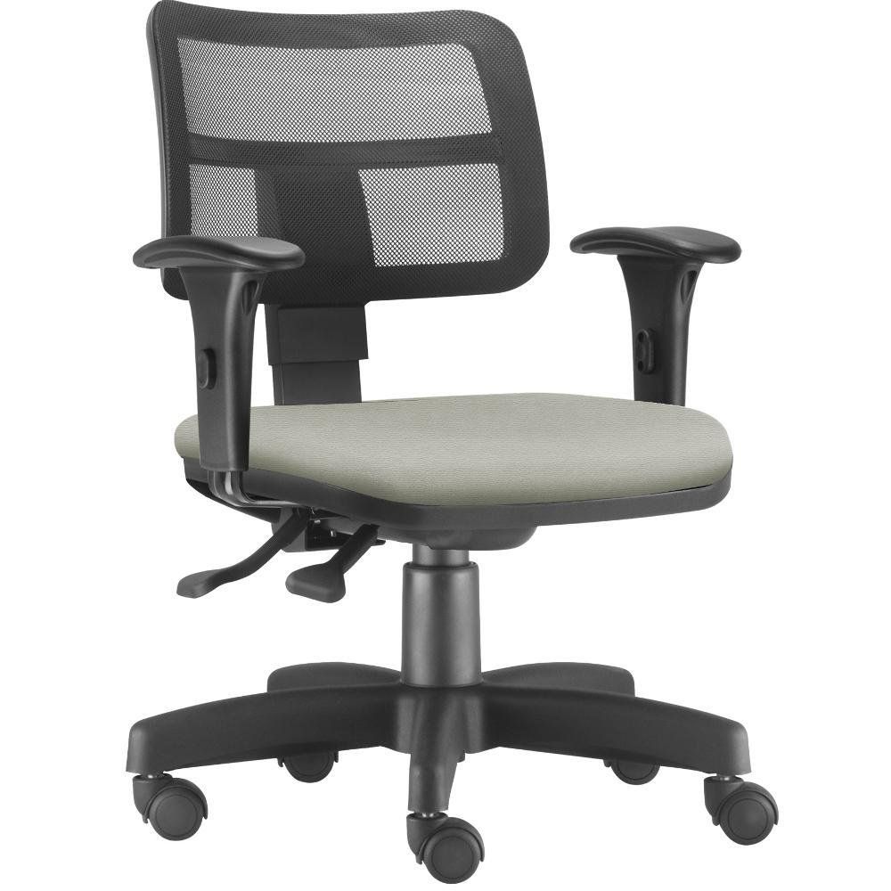 Kit 02 Cadeiras Giratórias Zip L02 Executiva Ergonômica Escritório Suede Bege - Lyam Decor