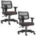 Kit 02 Cadeiras Giratórias Zip L02 Executiva Ergonômica Escritório Suede Marrom - Lyam Decor