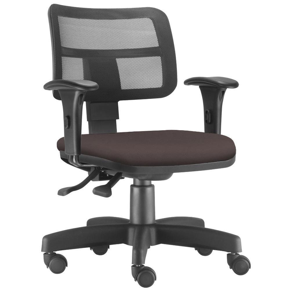 Kit 02 Cadeiras Giratórias Zip L02 Executiva Ergonômica Escritório Suede Marrom - Lyam Decor