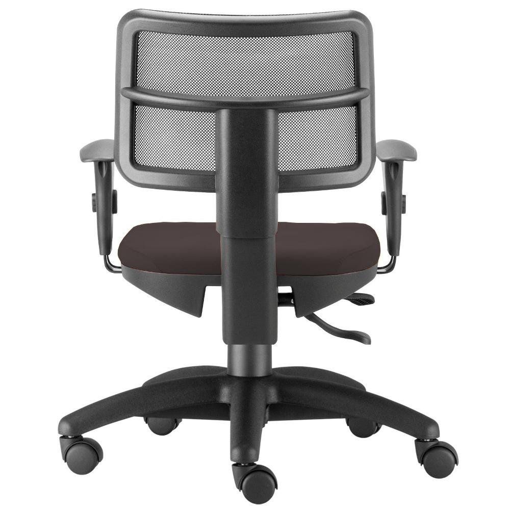 Kit 02 Cadeiras Giratórias Zip L02 Executiva Ergonômica Escritório Suede Marrom - Lyam Decor