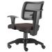 Kit 02 Cadeiras Giratórias Zip L02 Executiva Ergonômica Escritório Suede Marrom - Lyam Decor