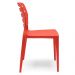 Kit 02 Cadeiras Para Cozinha Área Gourmet Jardim Empilhável Larsen P03 Vermelho - Lyam Decor