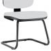 Kit 02 Cadeiras Para Escritório Job L02 Fixa Couro Sintético Branco - Lyam Decor