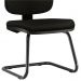 Kit 02 Cadeiras Para Escritório Job L02 Fixa Couro Sintético Preto - Lyam Decor