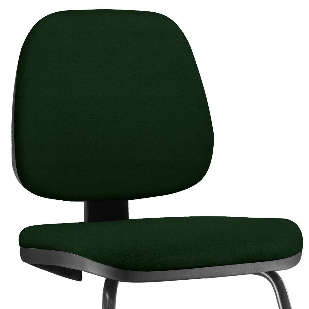 Kit 02 Cadeiras Para Escritório Job L02 Fixa Crepe Verde Musgo - Lyam Decor