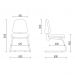 Kit 02 Cadeiras Para Escritório Sky L02 Fixa Couro Sintético Preto - Lyam Decor