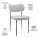 Kit 02 Cadeiras Para Sala De Jantar Melina Base Arena L02 Bouclê Cinza - Lyam Decor