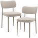 Kit 02 Cadeiras Para Sala De Jantar Melina Base Arena L02 Bouclê Creme - Lyam Decor