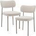 Kit 02 Cadeiras Para Sala De Jantar Melina Base Arena L02 Bouclê Cru - Lyam Decor