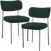 Kit 02 Cadeiras Para Sala De Jantar Melina Base Arena L02 Bouclê Verde - Lyam Decor