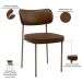 Kit 02 Cadeiras Para Sala De Jantar Melina Base Arena L02 Couríssimo Marrom - Lyam Decor