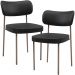 Kit 02 Cadeiras Para Sala De Jantar Melina Base Arena L02 Couríssimo Preto - Lyam Decor