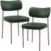 Kit 02 Cadeiras Para Sala De Jantar Melina Base Arena L02 Couríssimo Verde Musgo - Lyam Decor