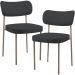 Kit 02 Cadeiras Para Sala De Jantar Melina Base Arena L02 Linho Chumbo - Lyam Decor