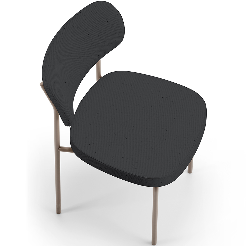 Kit 02 Cadeiras Para Sala De Jantar Melina Base Arena L02 Linho Chumbo - Lyam Decor