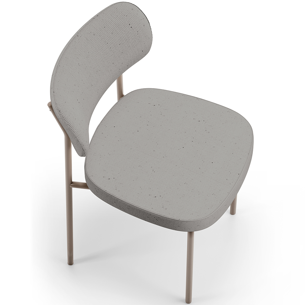 Kit 02 Cadeiras Para Sala De Jantar Melina Base Arena L02 Linho Cinza - Lyam Decor