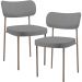 Kit 02 Cadeiras Para Sala De Jantar Melina Base Arena L02 Linho Cinza Escuro - Lyam Decor