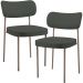 Kit 02 Cadeiras Para Sala De Jantar Melina Base Arena L02 Linho Verde Musgo - Lyam Decor