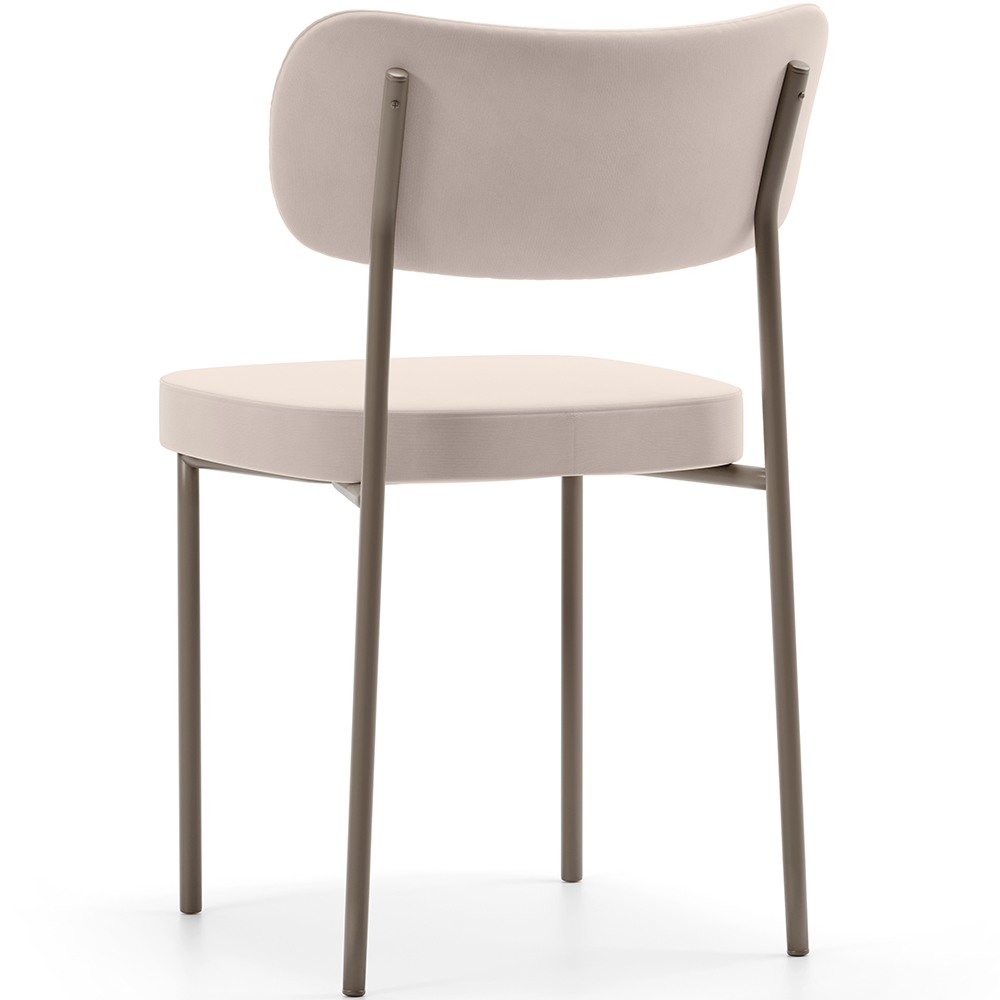 Kit 02 Cadeiras Para Sala De Jantar Melina Base Arena L02 Suede Bege - Lyam Decor