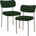 Kit 02 Cadeiras Para Sala De Jantar Melina Base Arena L02 Suede Verde Musgo - Lyam Decor
