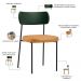 Kit 02 Cadeiras Para Sala De Jantar Melina L02 Couríssimo Verde Musgo Couríssimo Whisky - Lyam Decor
